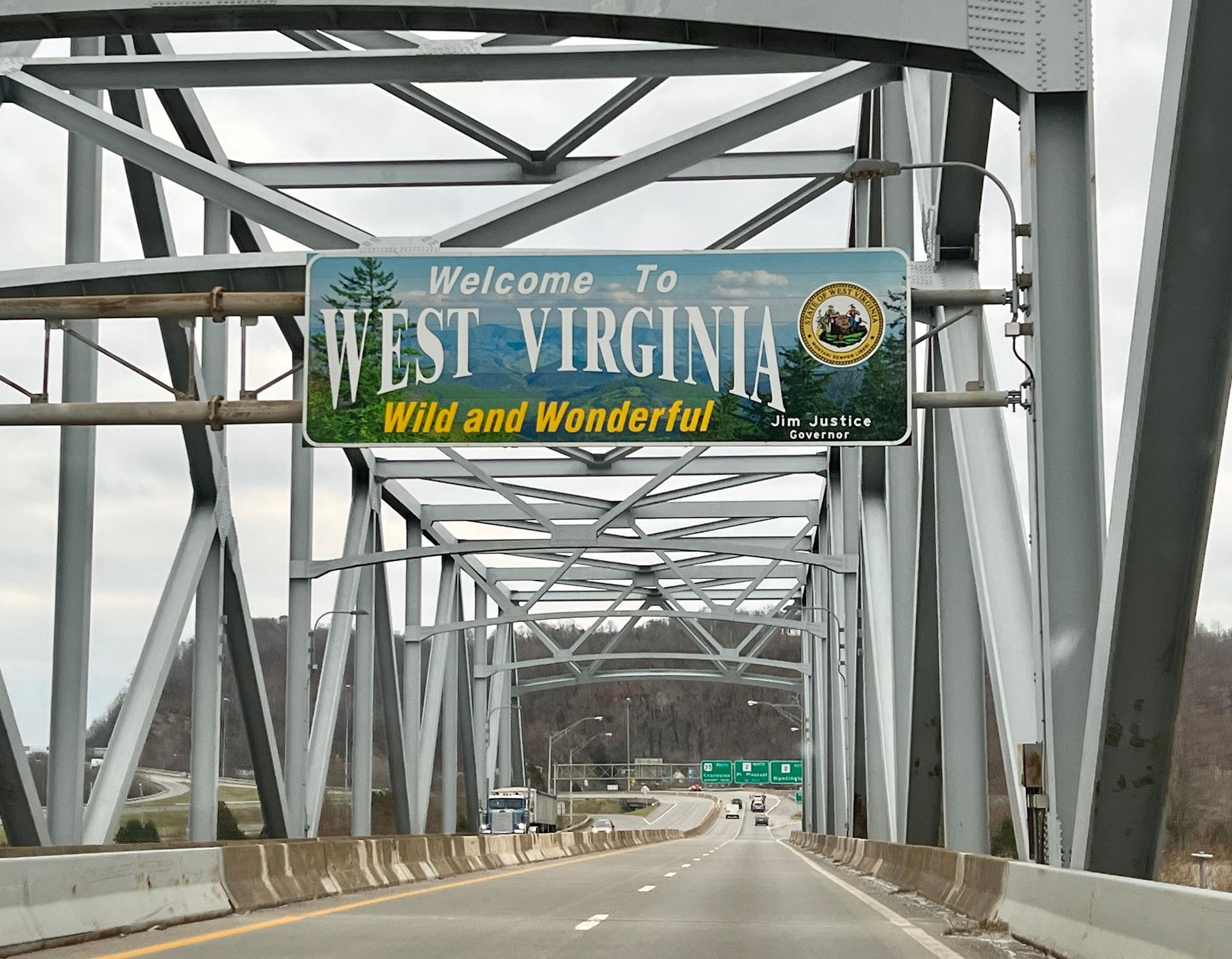 West Virginia State Welcome Sign